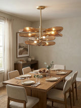 Cloud Shaped Layered Amber Glass Chandelier - OROA