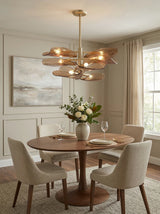 Cloud Shaped Layered Amber Glass Chandelier - OROA