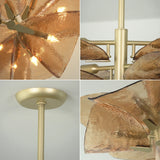 Cloud Shaped Layered Amber Glass Chandelier - OROA