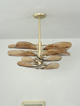 Cloud Shaped Layered Amber Glass Chandelier - OROA