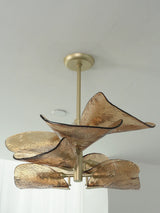 Cloud Shaped Layered Amber Glass Chandelier - OROA