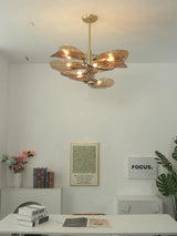 Cloud Shaped Layered Amber Glass Chandelier - OROA