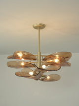 Cloud Shaped Layered Amber Glass Chandelier - OROA