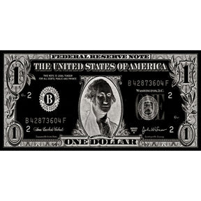 Silver Dollar Banknote Wall Art art print by Cobra Art