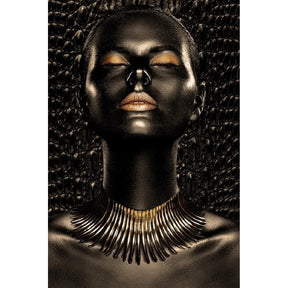 Golden Age 5 Gold Lips & Lids Woman photographic art print by Cobra Art