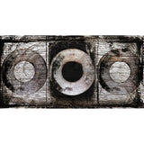 Weathered-Look Monochromatic Wall Art | Cobra Art 3 Circles Brown