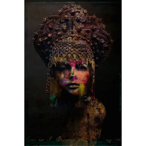   Modern European furniture - Woman with Indian Headdress Artwork - www.oroa.com | Oroa.com