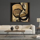 Gold Swirl Left Abstract Art | Cobra Art Vanishing Point