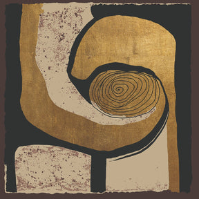 Vanishing Point Gold Swirl Abstract Art art print by Cobra Art