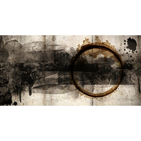 Circle Brown Gray Rustic Abstract Art art print by Cobra Art