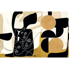 The Tree of Life Face Line Abstract Art art print by Cobra Art