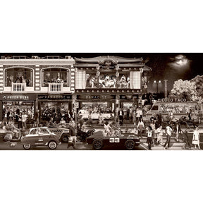Another Day in Paradise City Crowd Photographic Sepia Art art print by Cobra Art