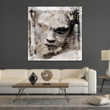 Square Woman Portrait Photographic Art | Cobra Art White Face II