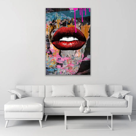 Red Kisser Photographic Art | Cobra Art Neon Lip