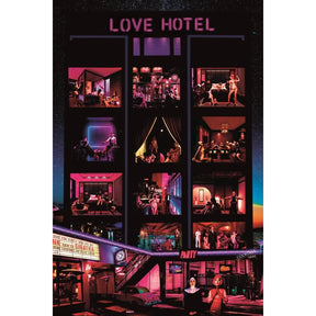Love Hotel Neon Colored Sensual photographic art print by Cobra Art