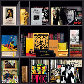 Story Of My Life Pop Art Books Collage photographic art print by Cobra Art