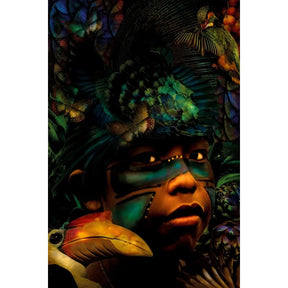 Emerald Forest Tribal Man photographic art print by Cobra Art