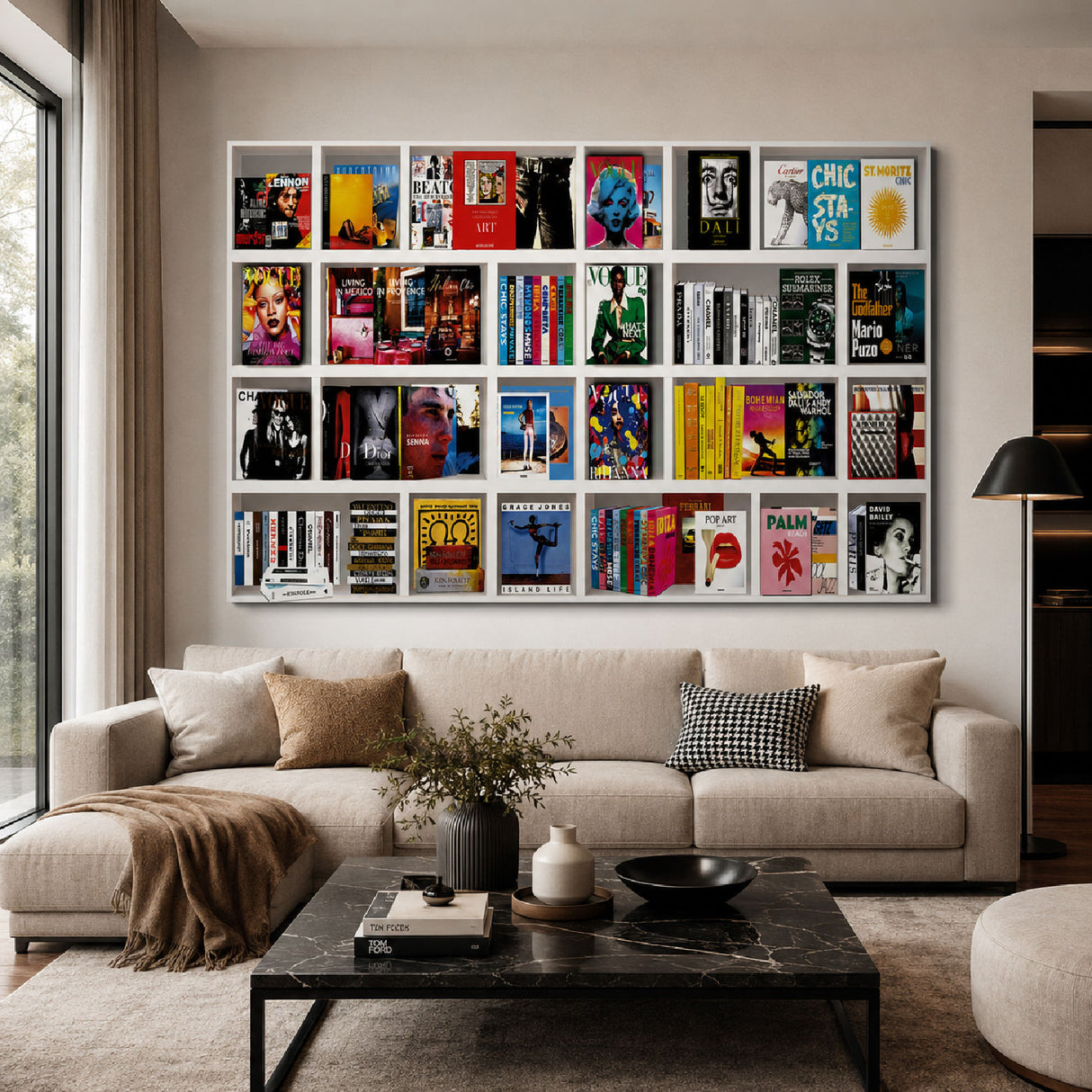   Bookcase-Inspired Collage Art | Oroa.com