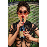 Modern European furniture - Woman Sipping Champagne Photographic Art - www.oroa.com