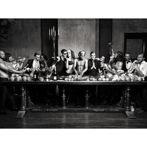 God is a DJ Monochrome Provocative photographic art print by Cobra Art