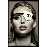 Modern European furniture - Chanel Eye Patched Woman Photographic Art - www.oroa.com