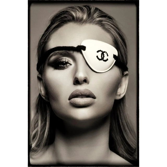 Modern European furniture - Chanel Eye Patched Woman Photographic Art - www.oroa.com