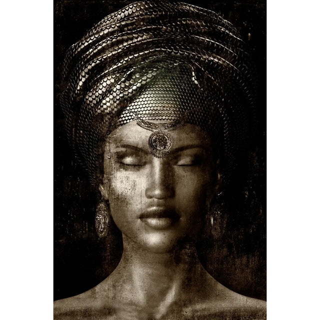 Modern European furniture - Woman With Headdress Artwork - www.oroa.com