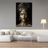 Eyes Shut Sepia Photographic Art | Cobra Art Glamour Girl