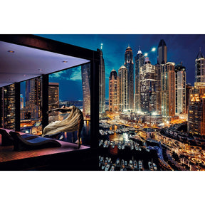 View At The Harbour City Lights photographic art print by Cobra Art