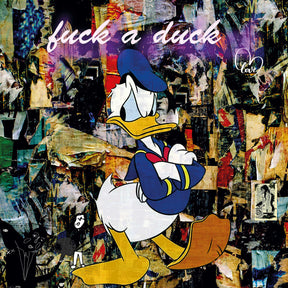 Fuck A Duck Donald Duck Art Print by Cobra Art