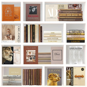 Fashion Moments Neutral-Toned Books Collage photographic art print by Cobra Art