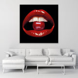 Glossy Red Kisser Photographic Art | Cobra Art Cherry Lips