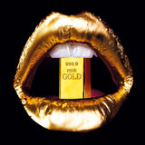 Gold Bar Lips Photographic Art | Cobra Art Fine Gold