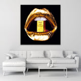 Gold Bar Lips Photographic Art | Cobra Art Fine Gold
