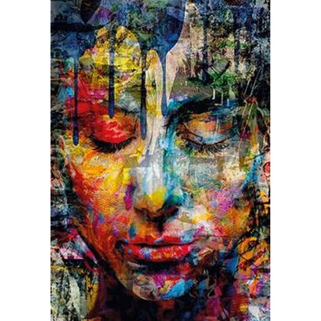   Modern European furniture - Multi-Colored Face Plexiglass Artwork - www.oroa.com | Oroa.com