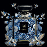 Floral Perfume Bottle Photographic Art | Cobra Art Blue Essence