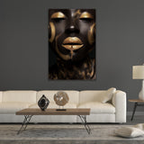 Modern European furniture - Gold Painted Face Photographic Art - www.oroa.com