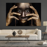 Glittery Woman Portrait Photographic Art | Cobra Art The Gilded Touch
