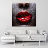 Red Lips Photographic Art | Cobra Art Lips of Fire