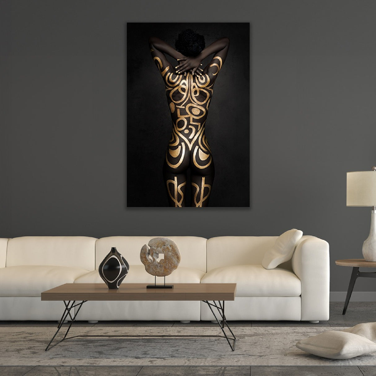 Modern European furniture - Golden Body Paint Photographic Art - www.oroa.com