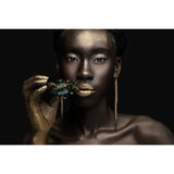 Black Woman Photographic Art | Cobra Art Golden Creature