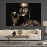 Black Woman Photographic Art | Cobra Art Golden Creature