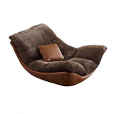 Modern European furniture - Modern Brown Textured Fabric Oversized Lounge Chair - www.oroa.com