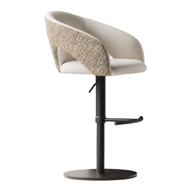 Modern European furniture - Modern Adjustable Swivel Faux Leather Bar Stool - www.oroa.com