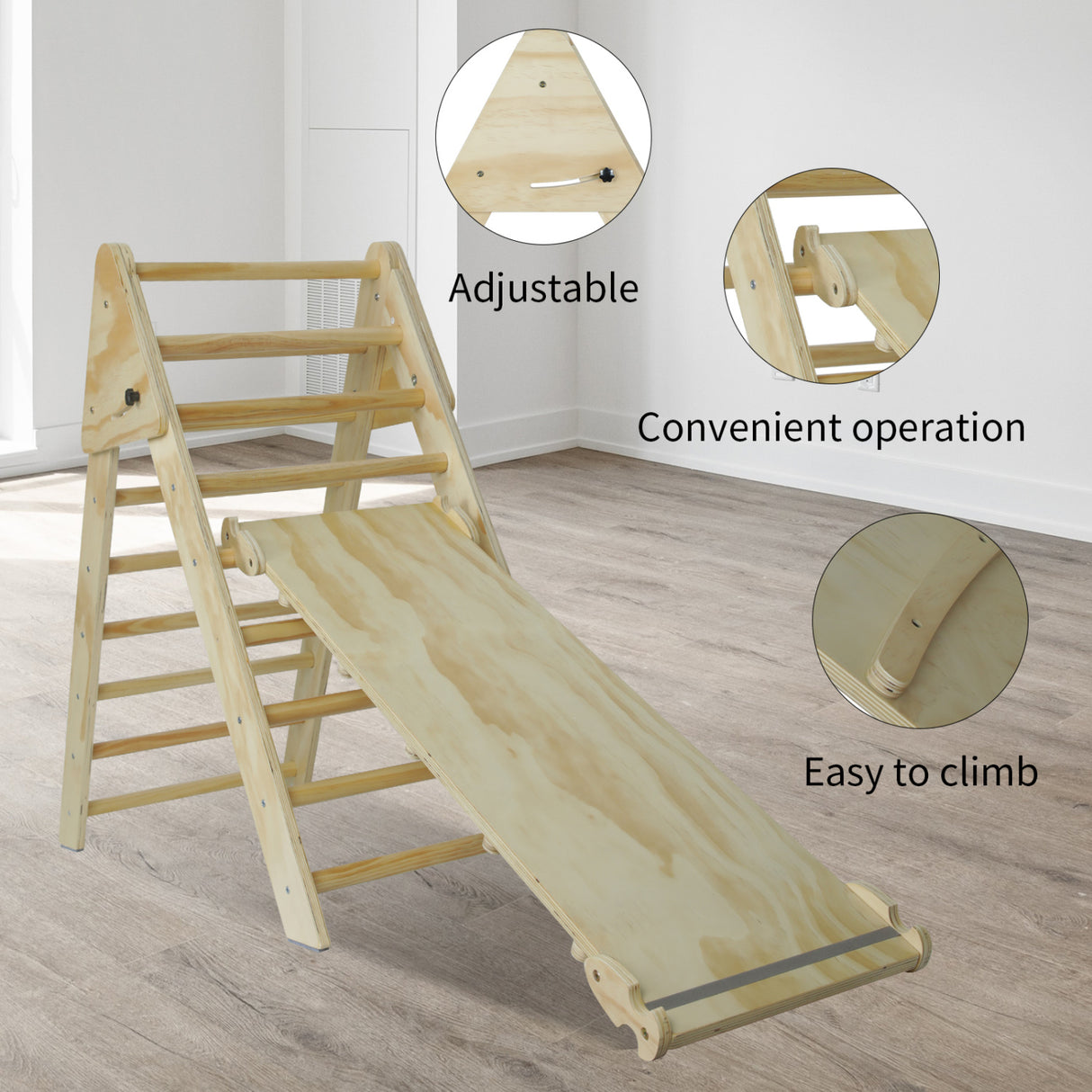 Wooden Foldable Ladder with Ramp and Slide | OROA Kids