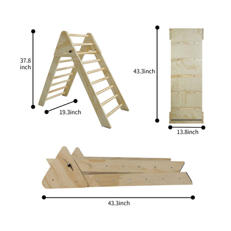 Wooden Foldable Ladder with Ramp and Slide | OROA Kids