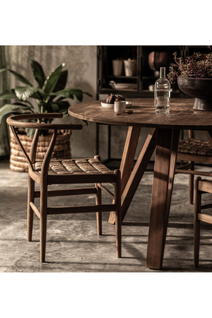 Round Teak Wood Dining Table | dBodhi Artisan | OROA.com