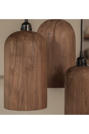 Teak Wood Pendant Lamp | dBodhi Bullet |  OROA.com