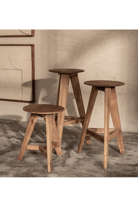 Round Teak Wood Bar Stool | dBodhi Berri | OROA.com