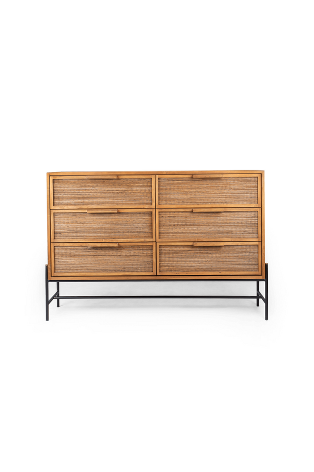 Handwoven Palm Leaves 6-Drawer Dresser | dBodhi Coco | OROA.com